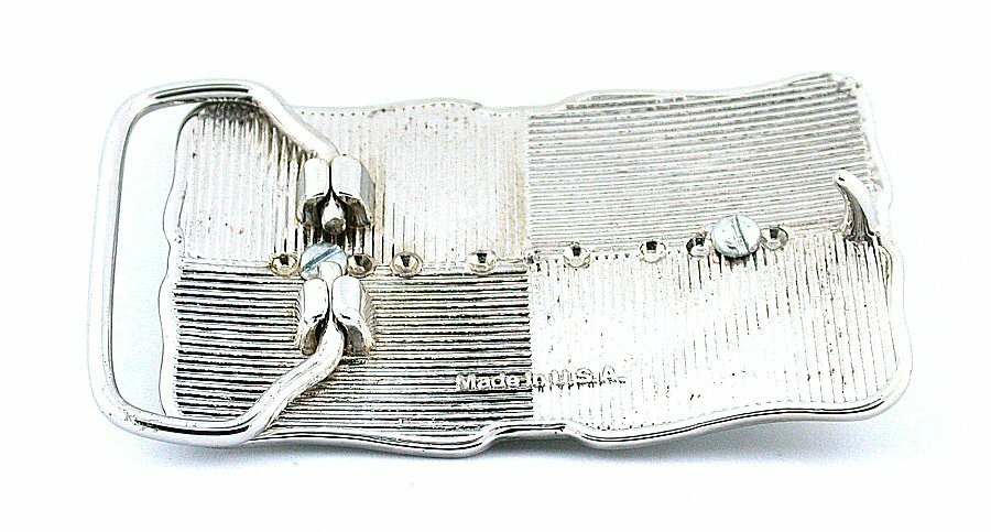 Silver Color Southwest Western 1963 Franklin 50 Cent Half Dollar Belt Buckle