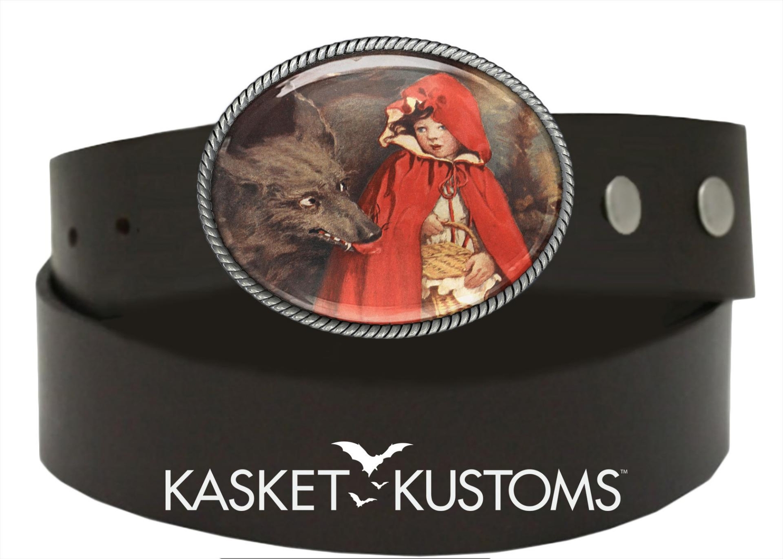 Little Red Riding Hood Belt Buckle – Grimm Fairytales Handmade Buckle – 996