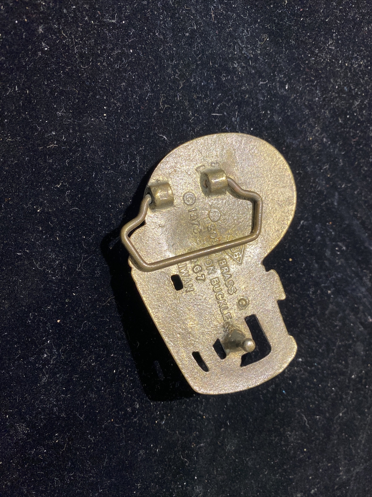 Vintage French Horn 3D Relief SOLID BRASS BELT BUCKLE 1978 BARON BUCKLES