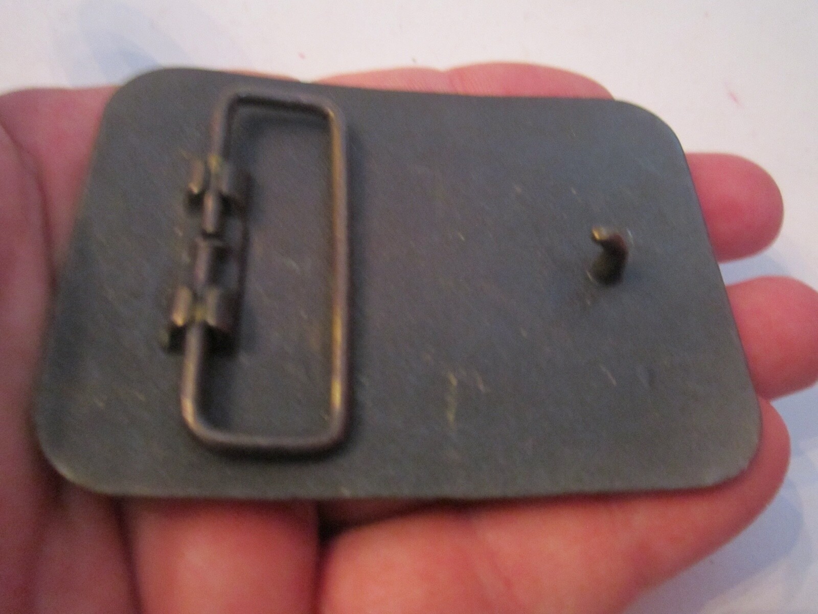 VINTAGE DROTT COMPANY BELT BUCKLE – 3 1/4&Prime; X 2 1/4&Prime; – BBA17