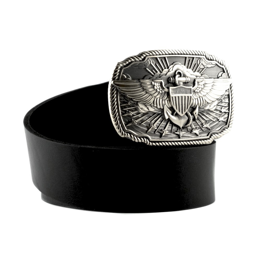 The United States Naval Aviation german silver belt buckle, Marines Navy, USA