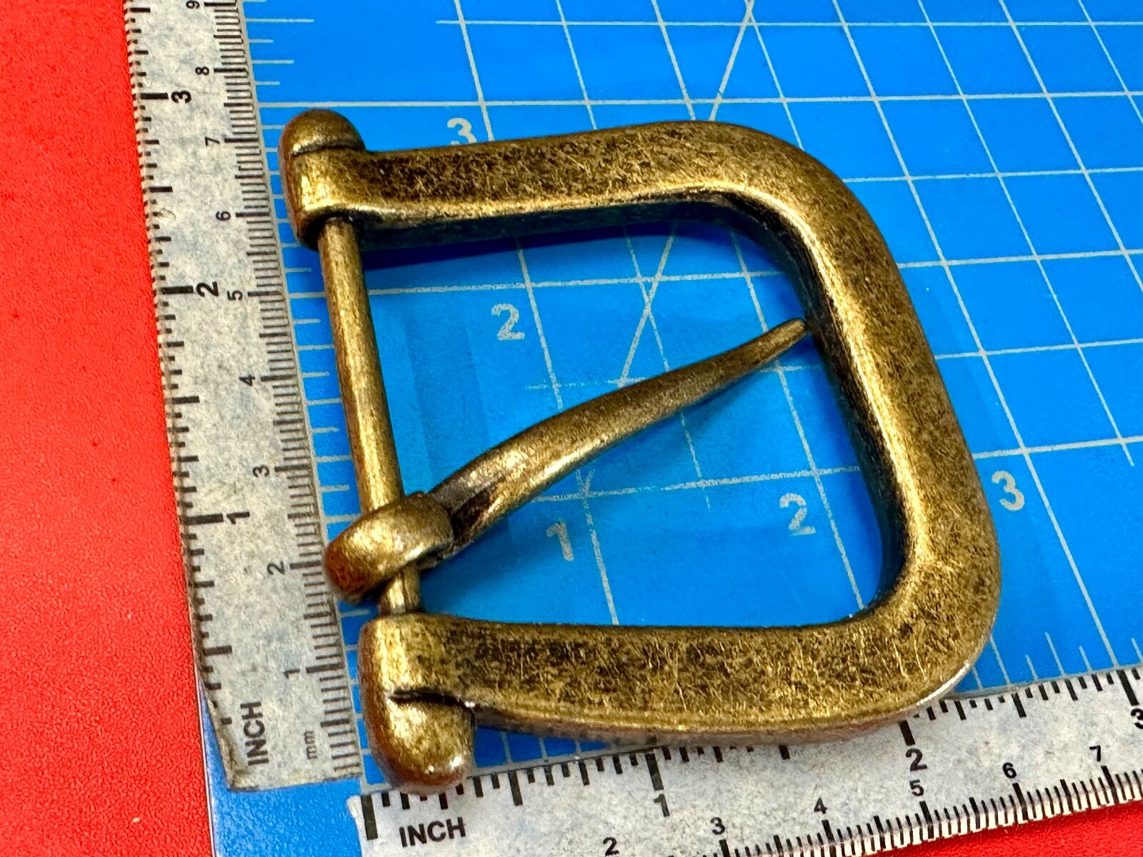 Replacement Brass Tone Studded Theme Harp Shaped Vintage Belt Buckle