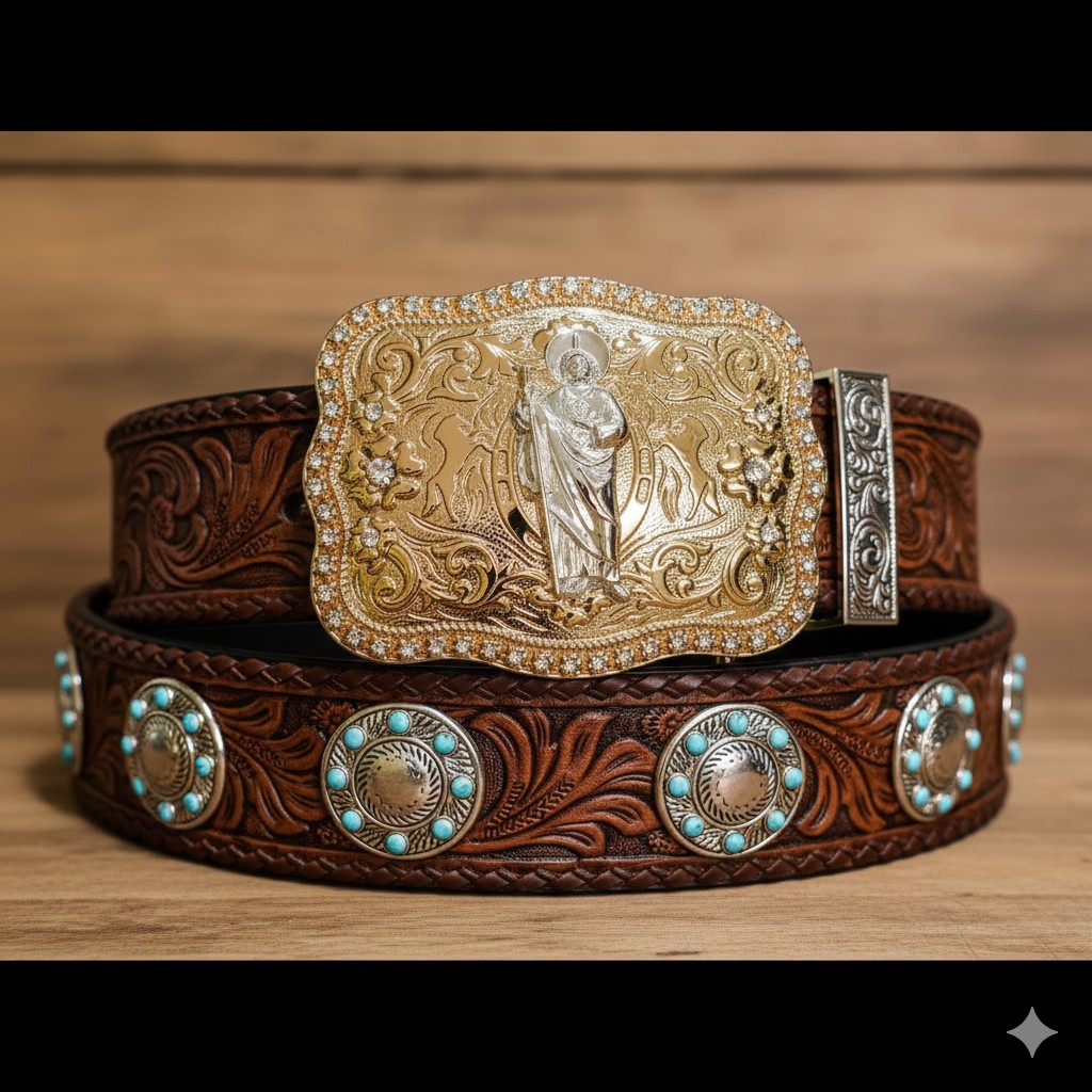 Saint jude San Judas Western belt Buckle Rose Gold Silver Heavy Zinc Alloy