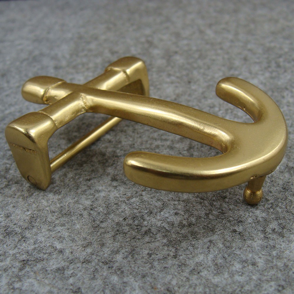 Solid Brass “ Anchor ” Men&rsquo;s Tongue Pin Belt Buckle for 1.5“ Belt / Belt Buckles