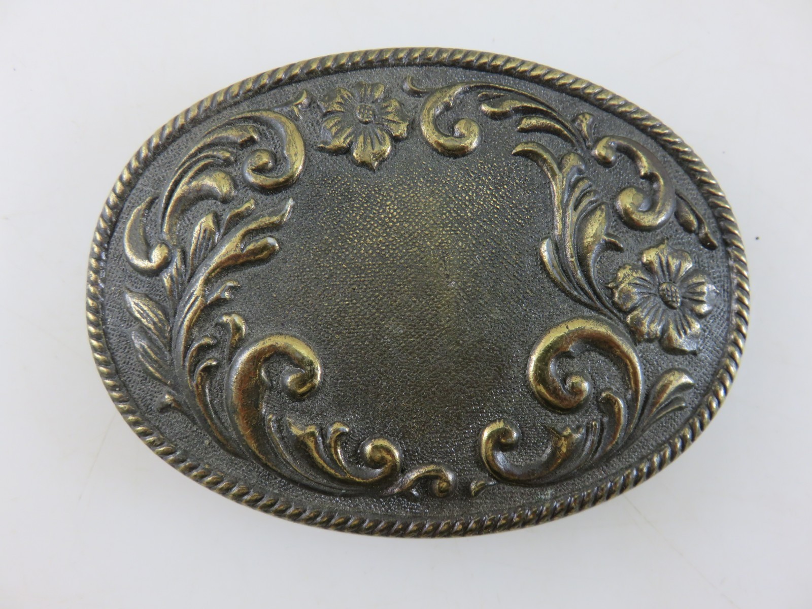 UNBRANDED Brass Floral Rope For Monogram Western Belt Buckle Made In USA