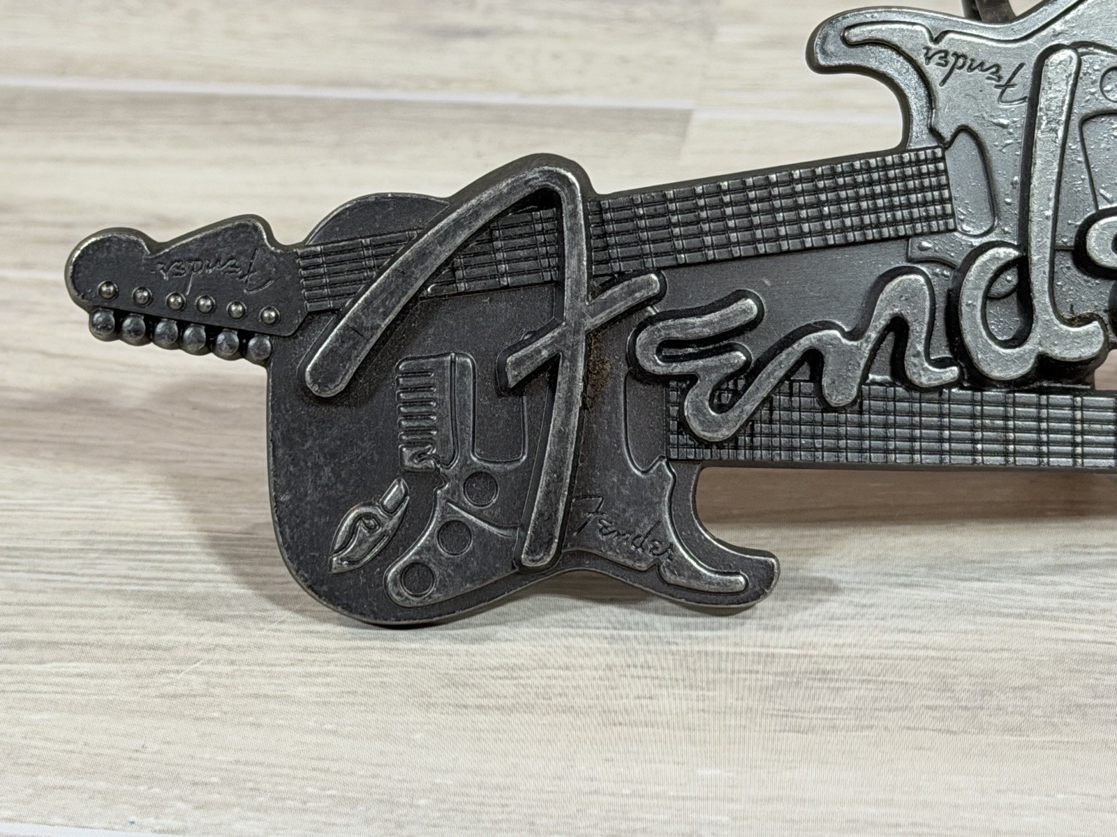 New Fender guitar motif belt buckle Metal Alloy
