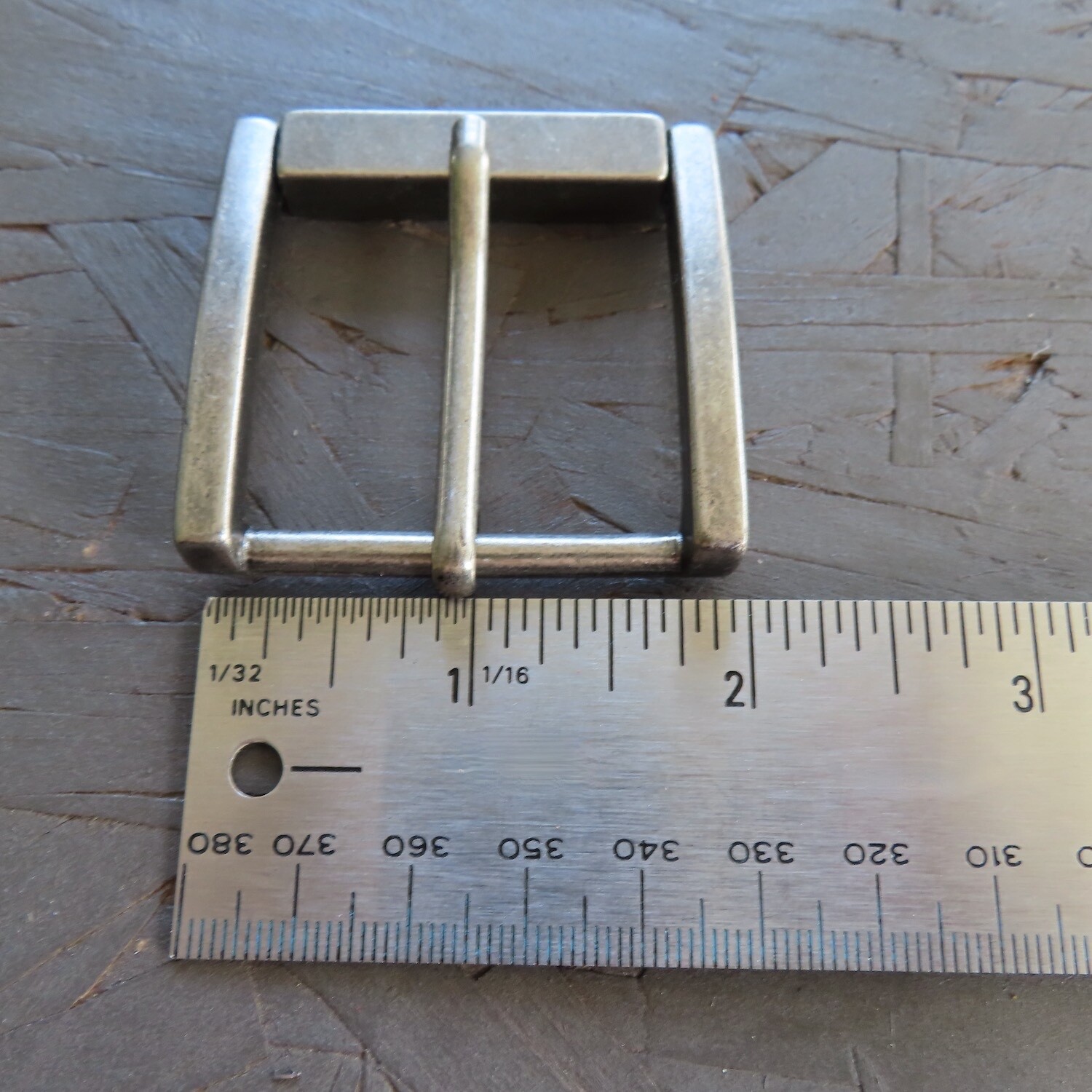 Single Prong Belt Buckle Mens Silver 1.5 Square Roller Replacement Casual Retro