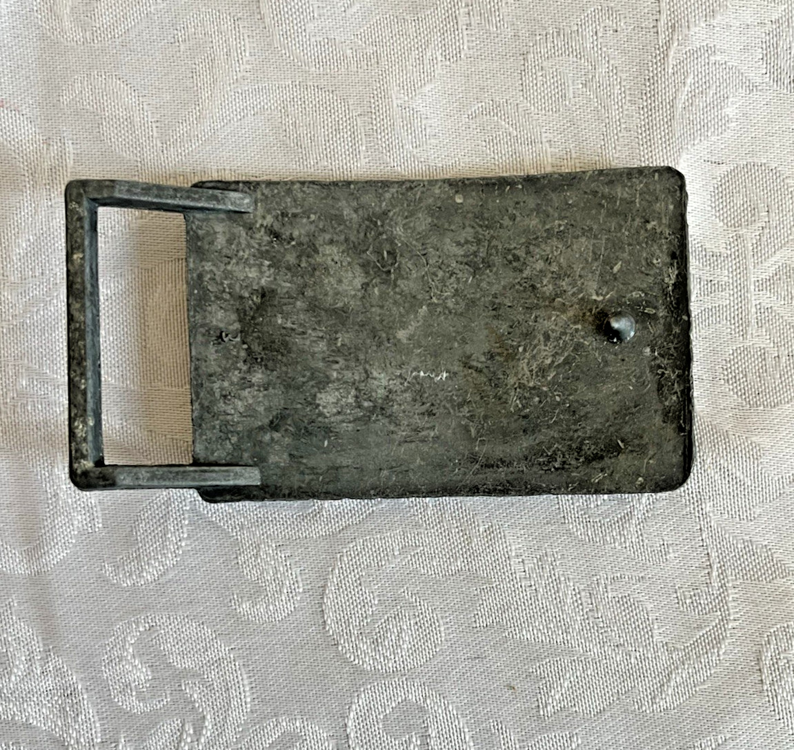 Vintage Eagle Belt Buckle Cast Metal Pewter Finish Western Americana USA Patriot