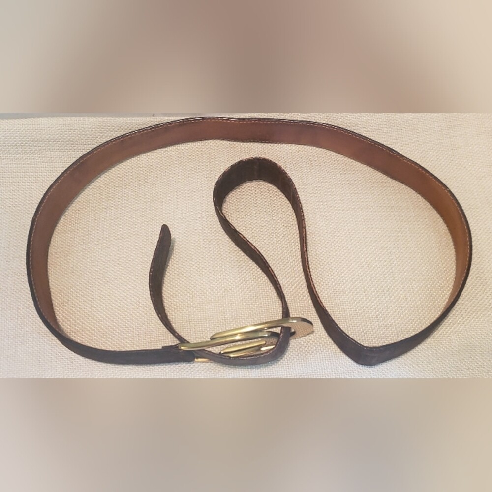 Beautiful Vintage Gucci Brown Suede Leather Belt