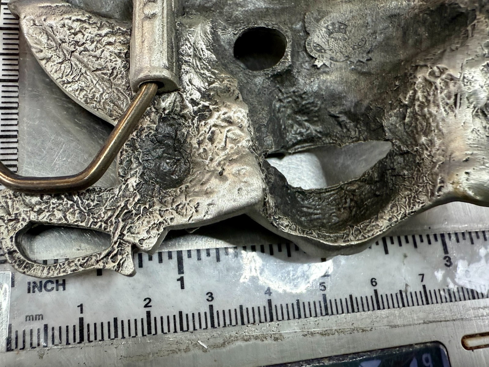 Jolly Roger Pirate Skull Crossed Swords Solid Pewter Great American Belt Buckle