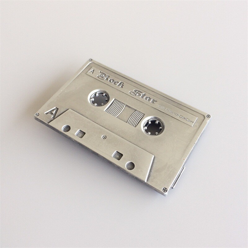 Vintage Rock Cassette Tape Music Belt Buckle Gurtelschnalle also Stock in US