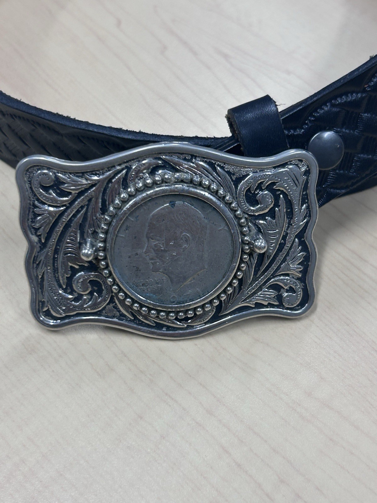 1971 Eisenhower Dollar Coin Belt Buckle!!!