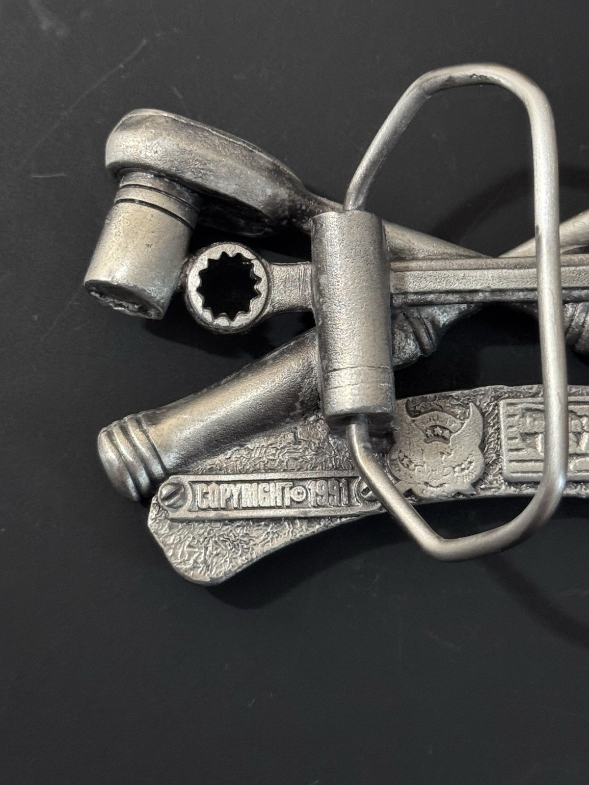 Vintage Mechanic Ratchets Wrench Tools Belt Buckle Made In USA