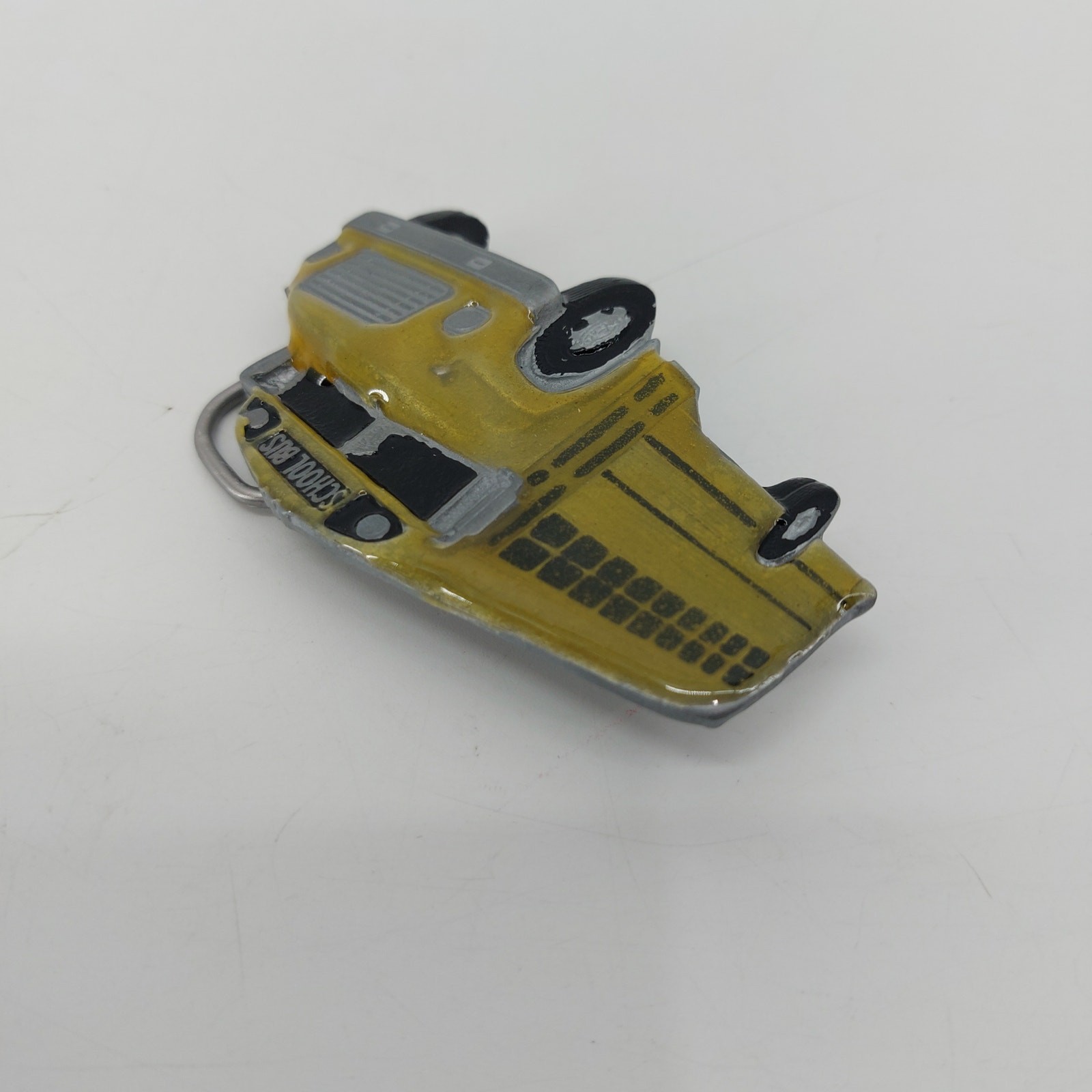 Great American Buckle Belt Buckle Yellow Enamel School Bus Transport