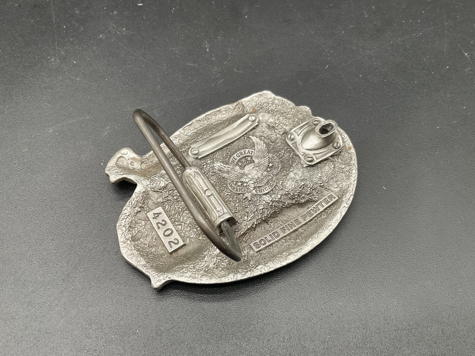 The Great American Buckle Co.Fire Fighter American Hero Enamel Belt Buckle #4202