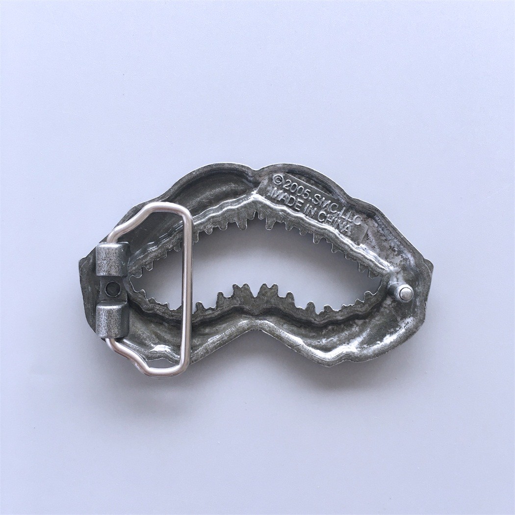 Vintage Style Sculpting Shark Teeth Belt Buckle Gurtelschnalle also Stock in US
