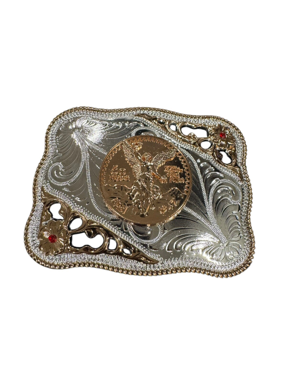 Hebilla Vaquera Centenario Moneda Mexico Coin Western Style Cowboy Buckle