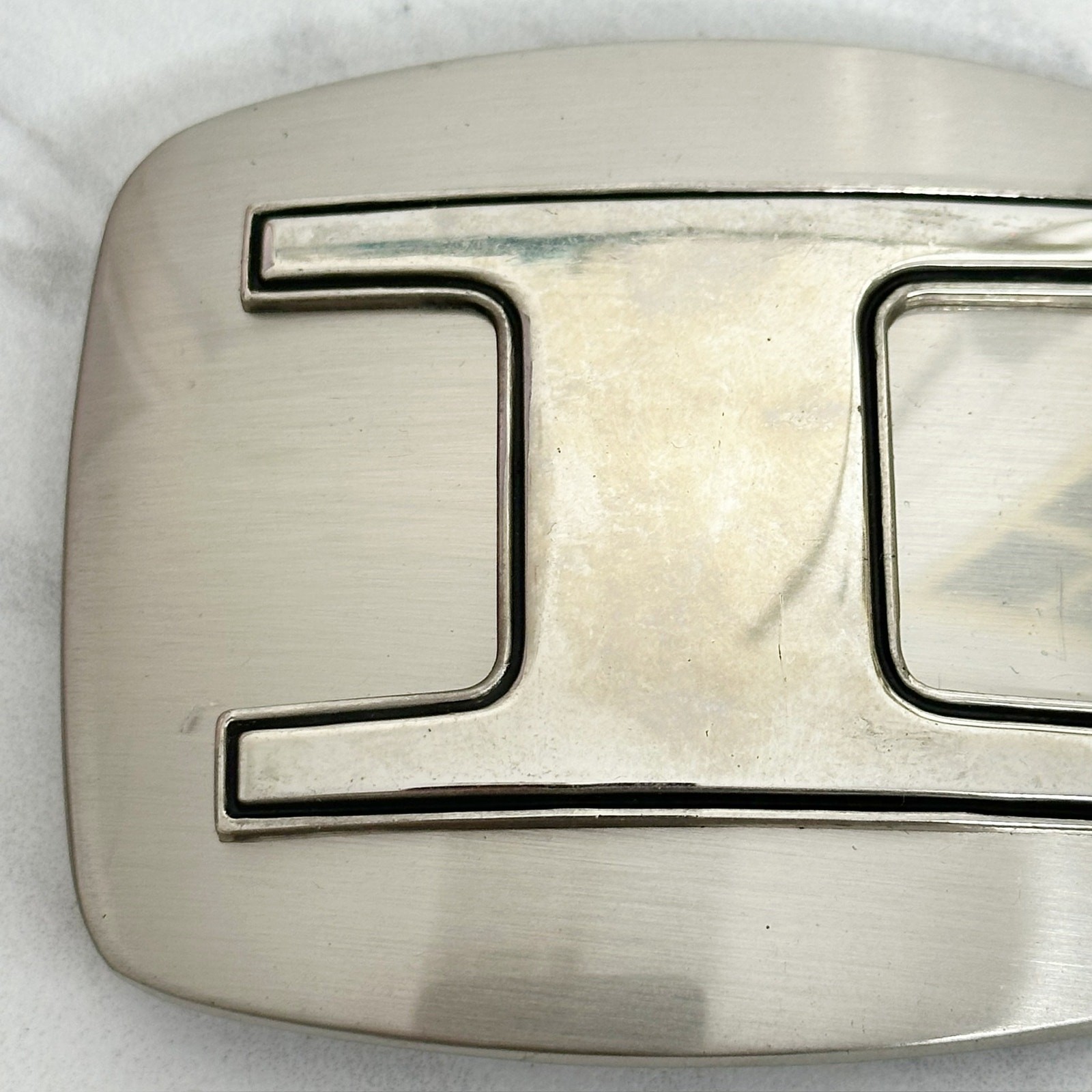 I Letter Initial Monogram Silver Tone Belt Buckle 3.16&Prime; Personalized