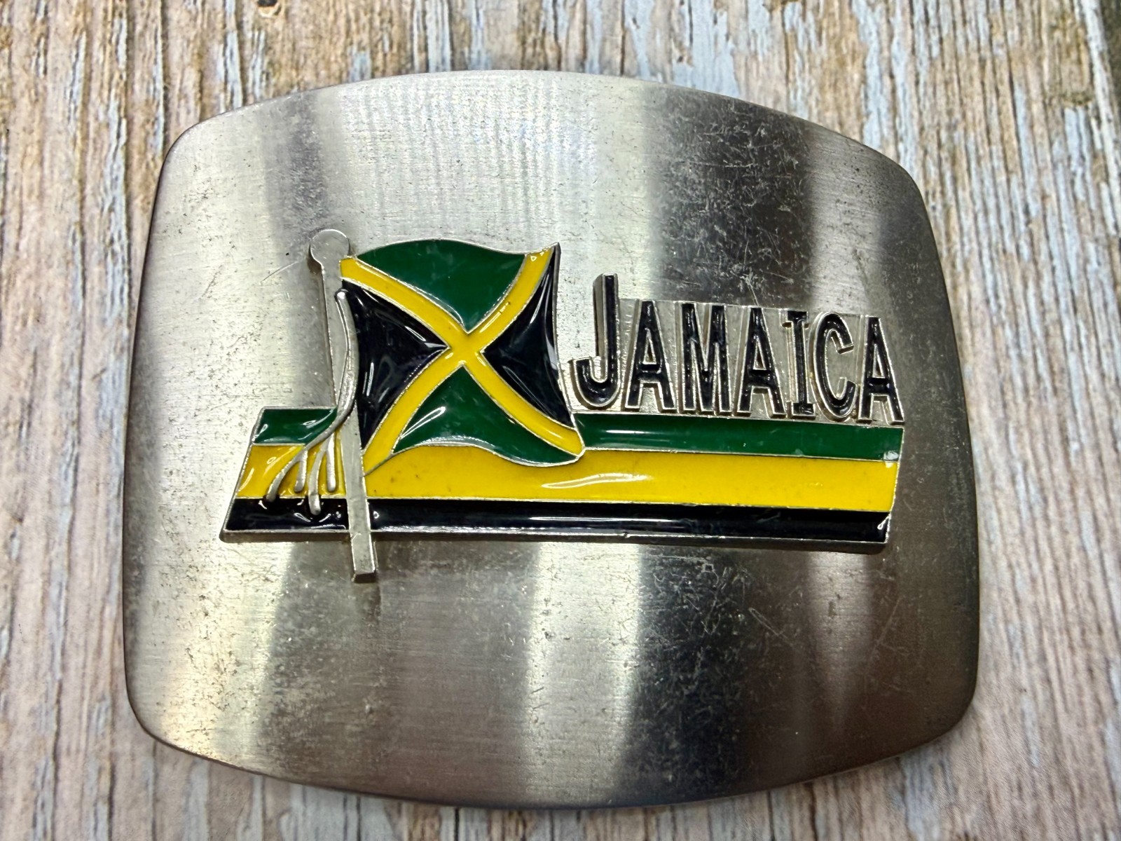 Jamaican Country Flag Jamaica Rasta Rastafarian Patriotic Belt Buckle