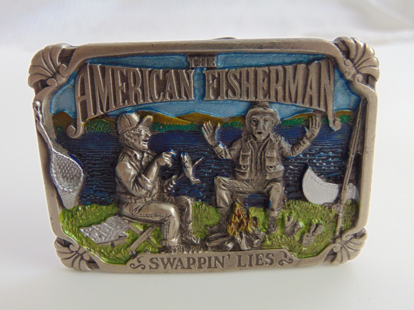 Brass Buckle The Great American Buckle Company Swappin&rsquo; Lies EUC Number 1644