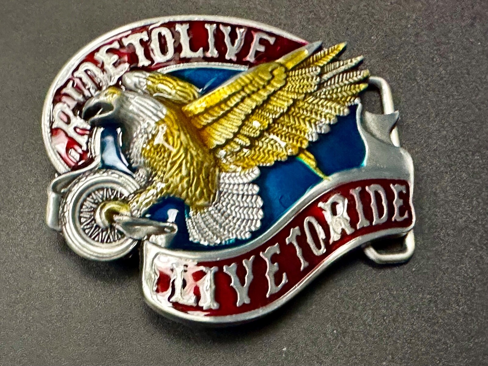 Live To Ride, Ride To Live Bikers Way Of Life Motorcycle Eagle New Belt Buckle