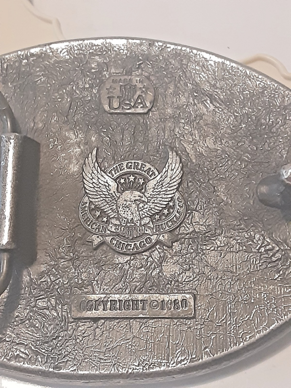 Flying Goose Western Belt Buckle Brass Great American Buckle Co Chicago 1980