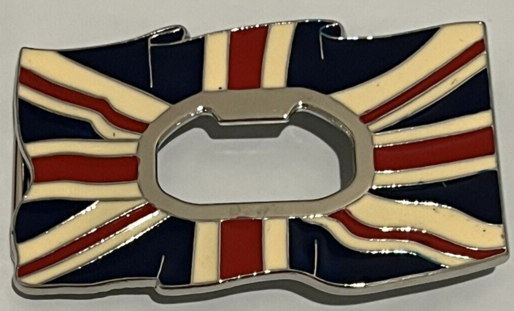 Union Jack Flag British Beer Bottle Opener Novelty Belt Buckle Humorous Modern