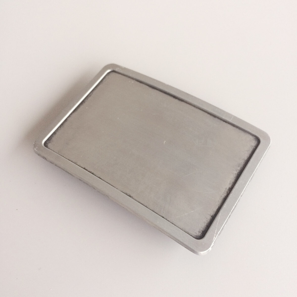 Antique Brushed Silver Rectangle Blank Belt Buckle for Engraving also US Stock
