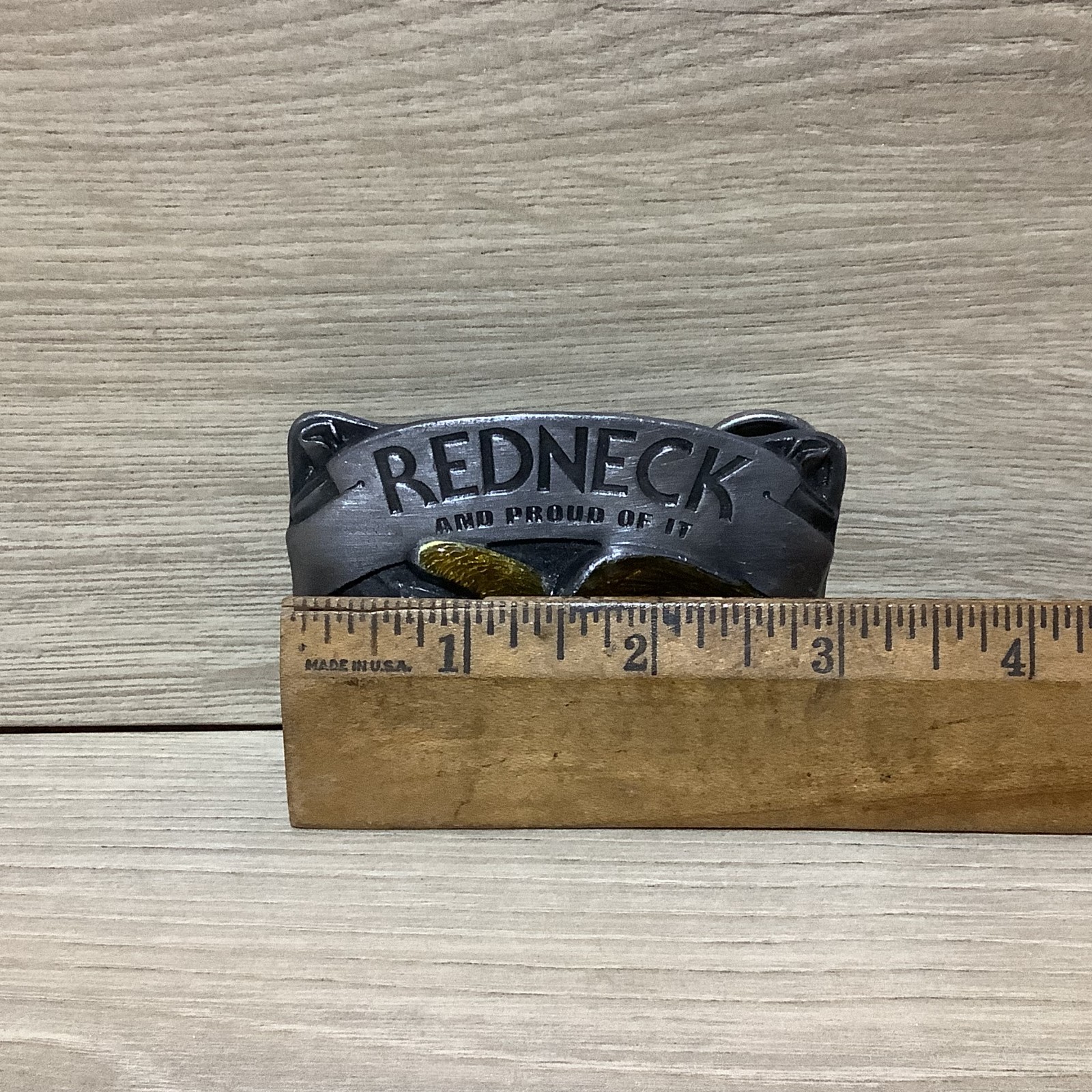 Siskiyou 1984 Belt Buckle M-29 Redneck And Proud Of It Enamel Eagle Rifle Flag