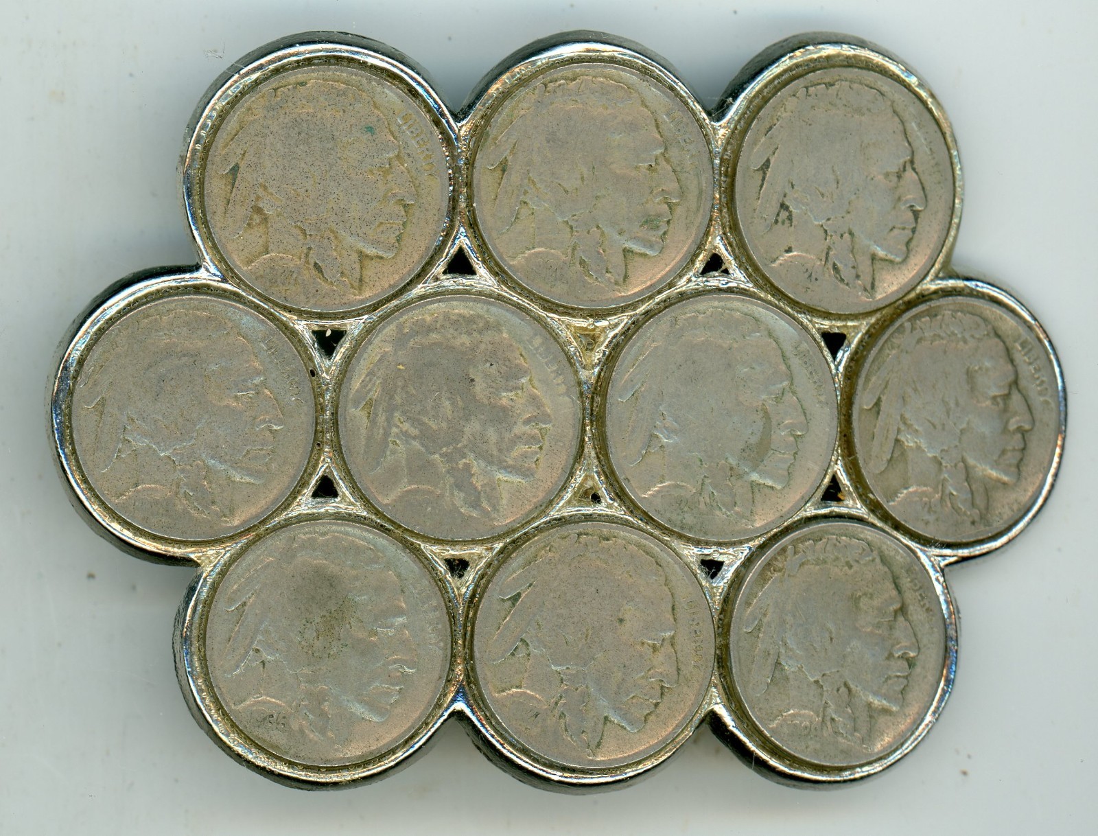 Buffalo Nickel Belt Buckle Vintage Coin Jewelry Western Full Dates 3.75&Prime; – 2.50&Prime;