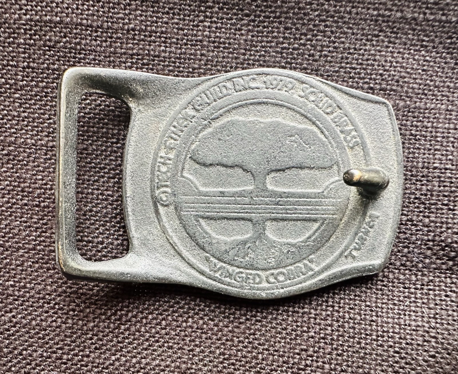 Vintage Winged Cobra Brass Belt Buckle Gold/Black Rectangular 1.5&Prime; Tech-Ether