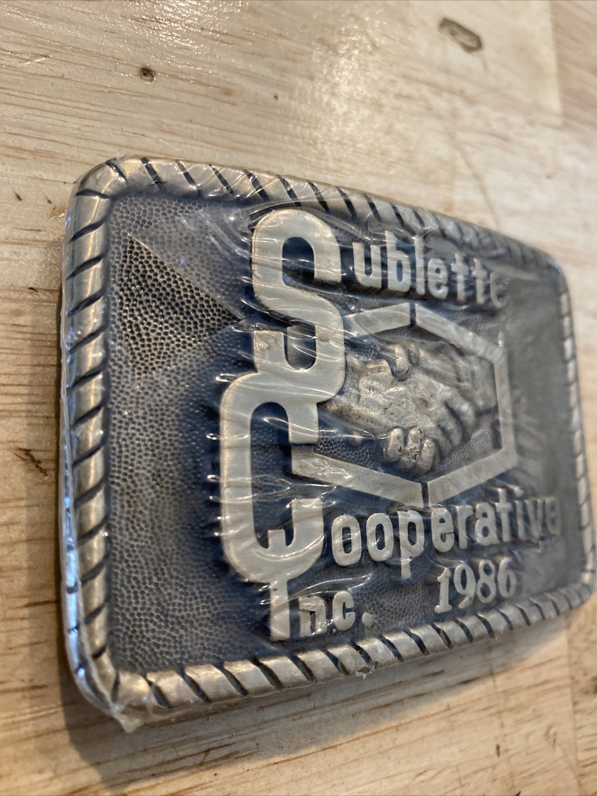CO-OP Belt Buckle Collector METAL Man Cave Original Farm Ranch Cowboy Patina