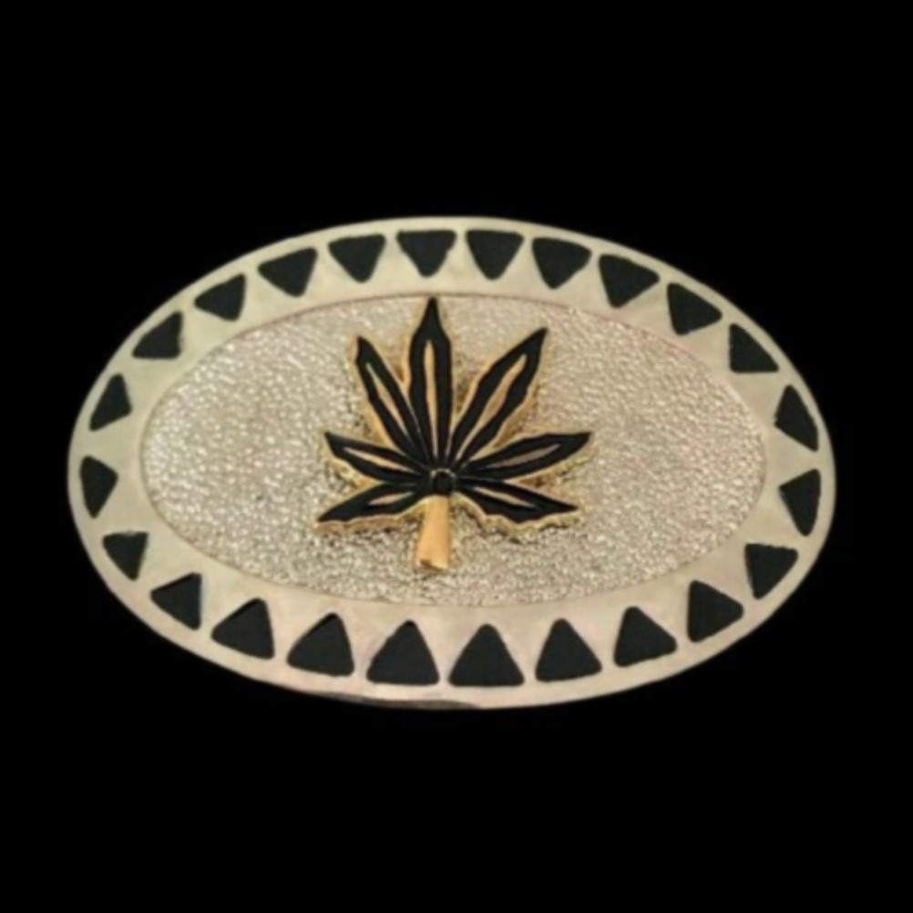 MARIJUANA LEAVES POT LEAF BELT BUCKLE NEW! BUCKLES