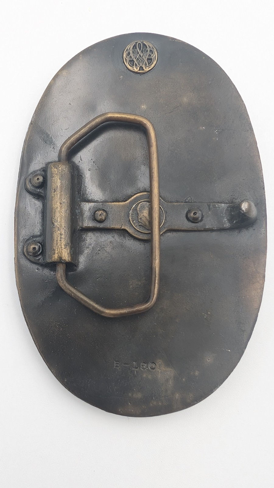 Bergamot Brass Works Large Vintage Brass Belt Buckle Forest Maidens Naked Ladies