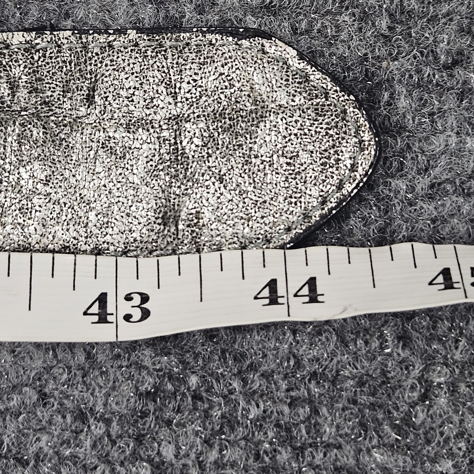 3D Leather Lined Western Belt XL Hammered Oval Buckle Studded Silver Cowboy
