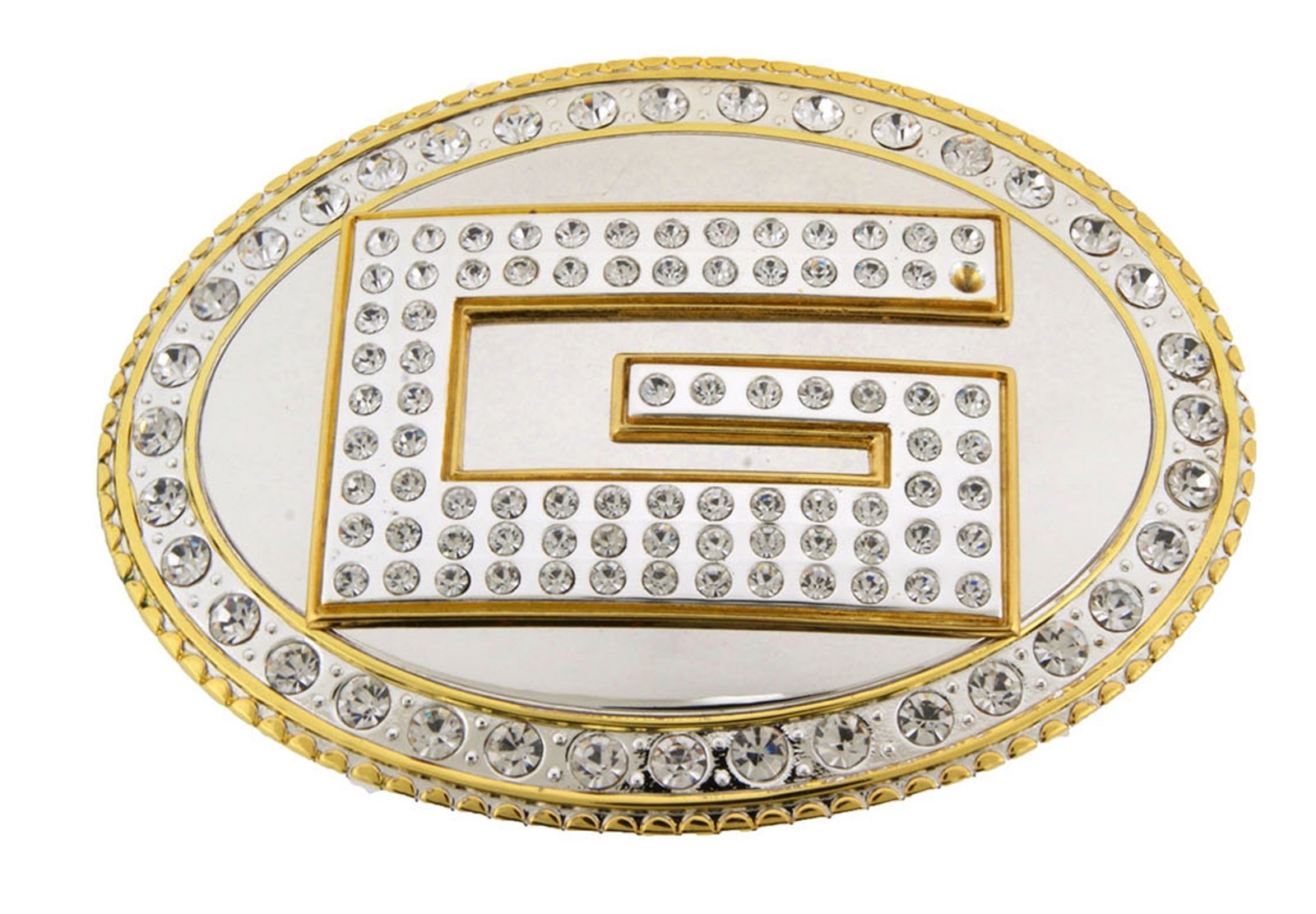 Western Initial Belt Buckle New Men Women A-Z Letter Cowboy Cowgirl Bling Gold