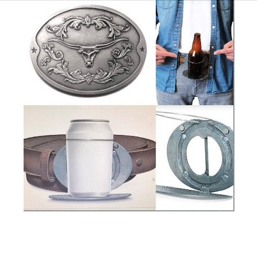 TEXAS LONGHORN ANIMAL BEVERAGE BEER CAN HOLDER BELT BUCKLE BUCKLES