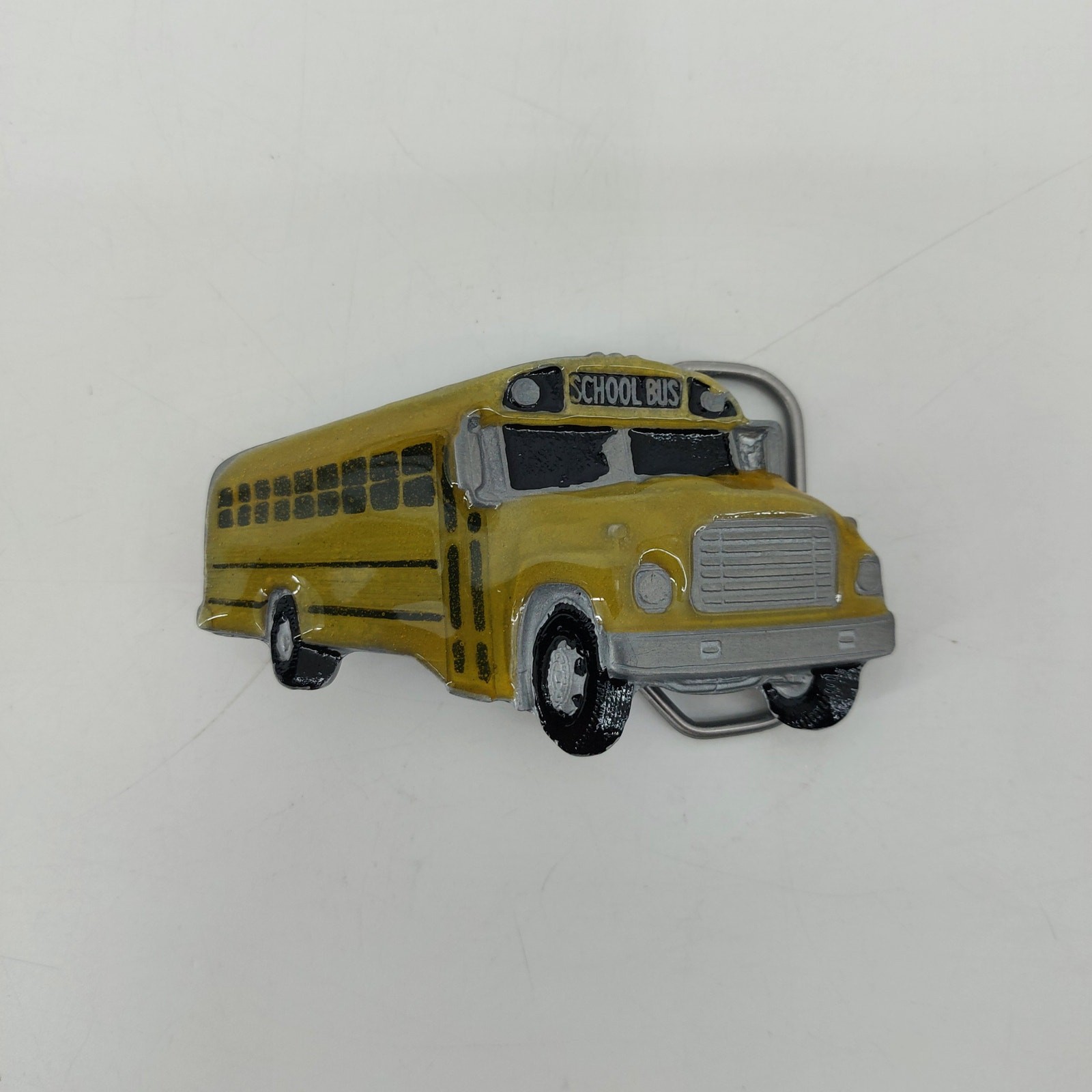Great American Buckle Belt Buckle Yellow Enamel School Bus Transport