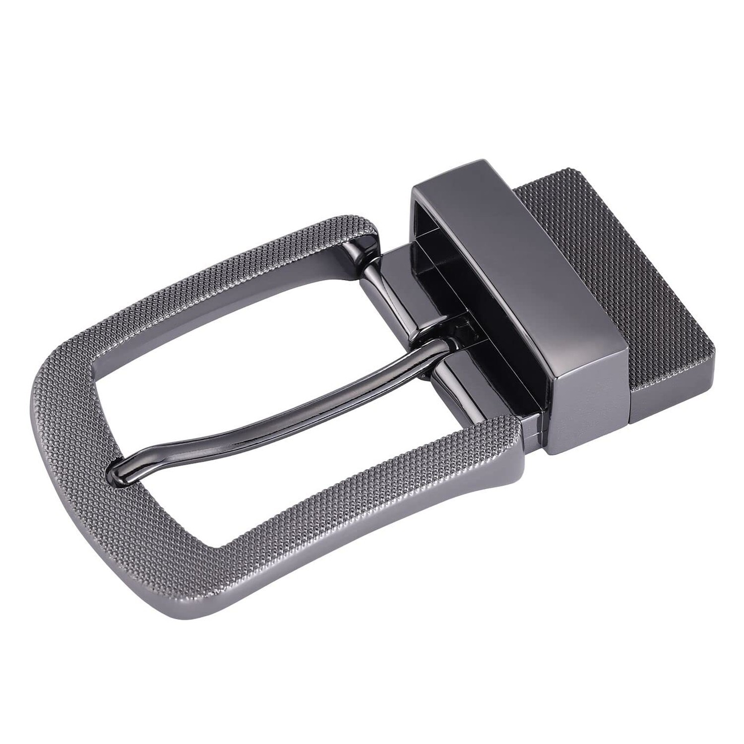 1.5&Prime; (38mm) Reversible Belt Buckle Replacement Belt Buckle Heavy Duty Gun Black