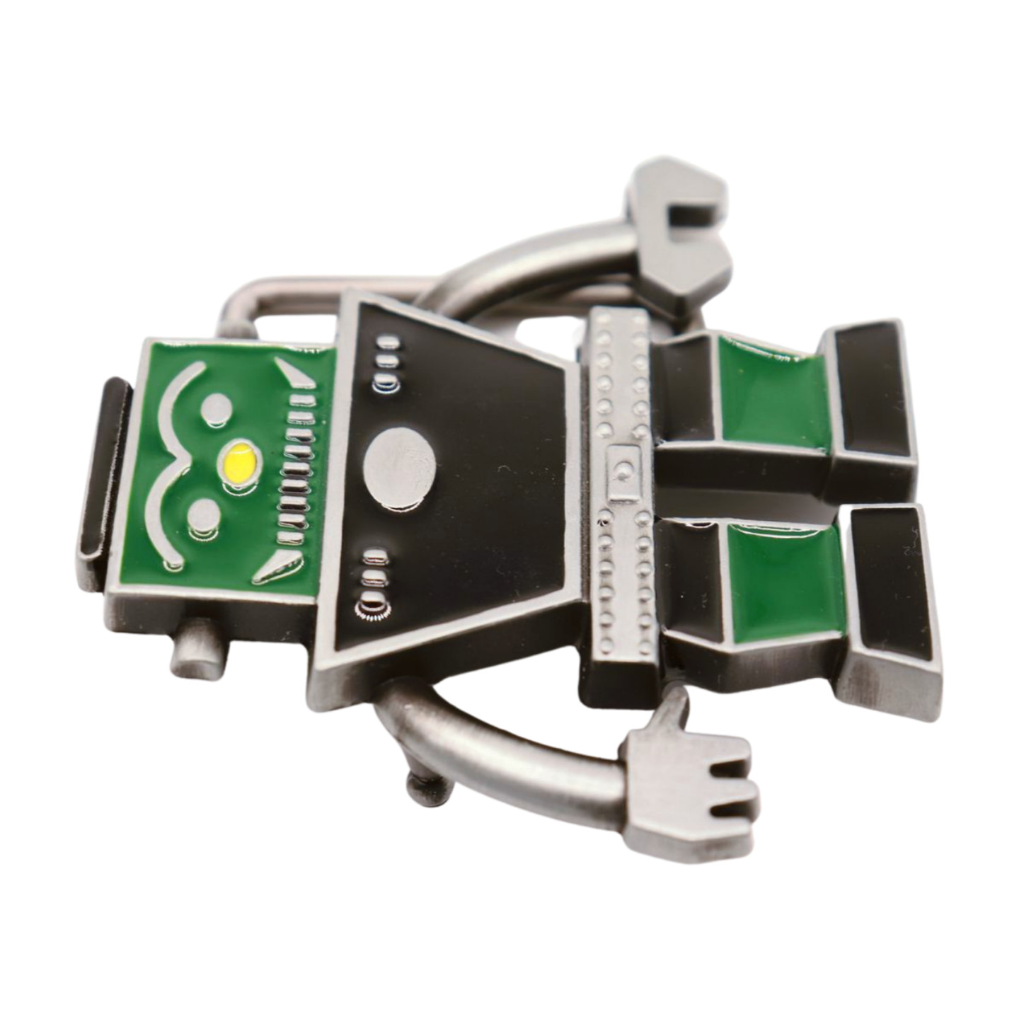 Men Women Silver Metal Fashion Belt Buckle Robot Animation Modern Future Style