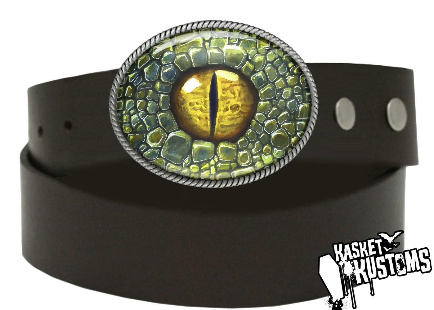 Dinosaur Belt Buckle – Dragon Cosplay Eyeball Art Handmade Buckle -161-E