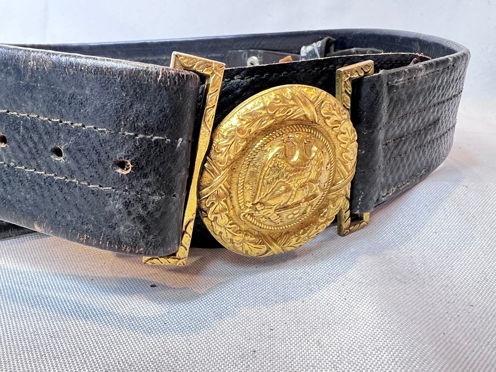 Vtg US Navy Officers Sword Belt And Buckle With Hangers Size 40 Meyer New York