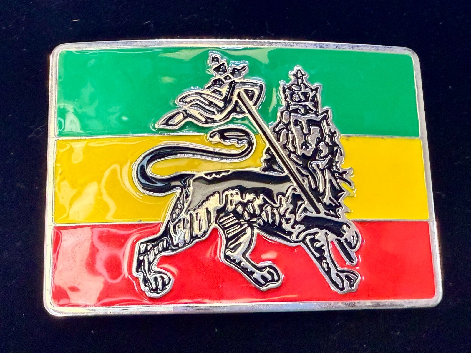 Rastafarian Lion Judah Flag Reggae Rasta African Jamaican Reggae Belt Buckle