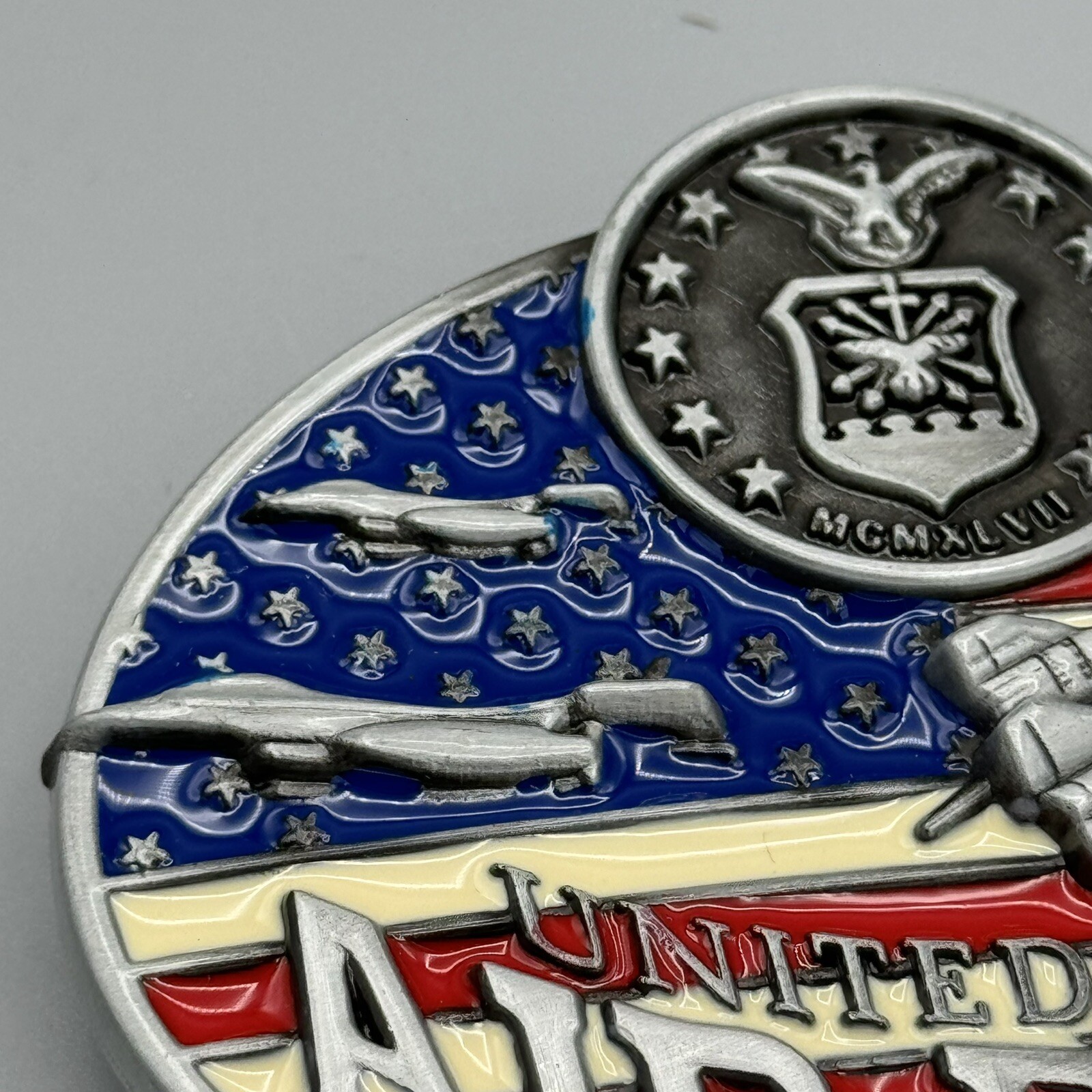 Military Themed Belt Buckle United States Airforce USAF Unisex Belt NOT Included
