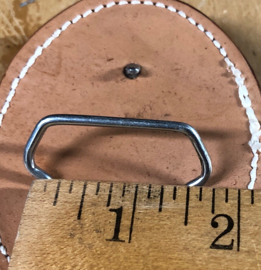 Vtg Tooled Leather Western Belt Buckle name JEAN custom Big 4” cowboy