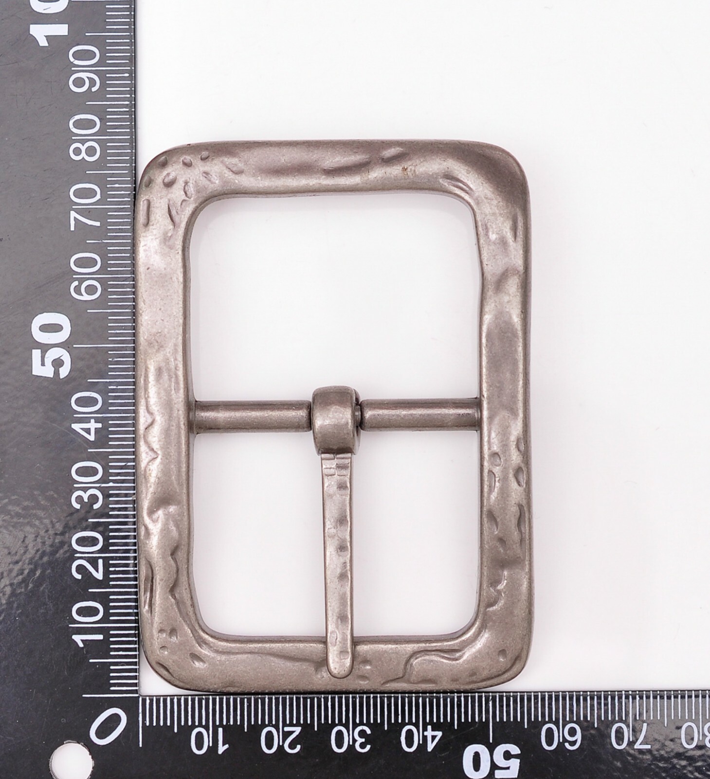 Retro Two-tone Solid Heavy Duty Center Bar Pin Belt Buckle For 40MM Leather Belt