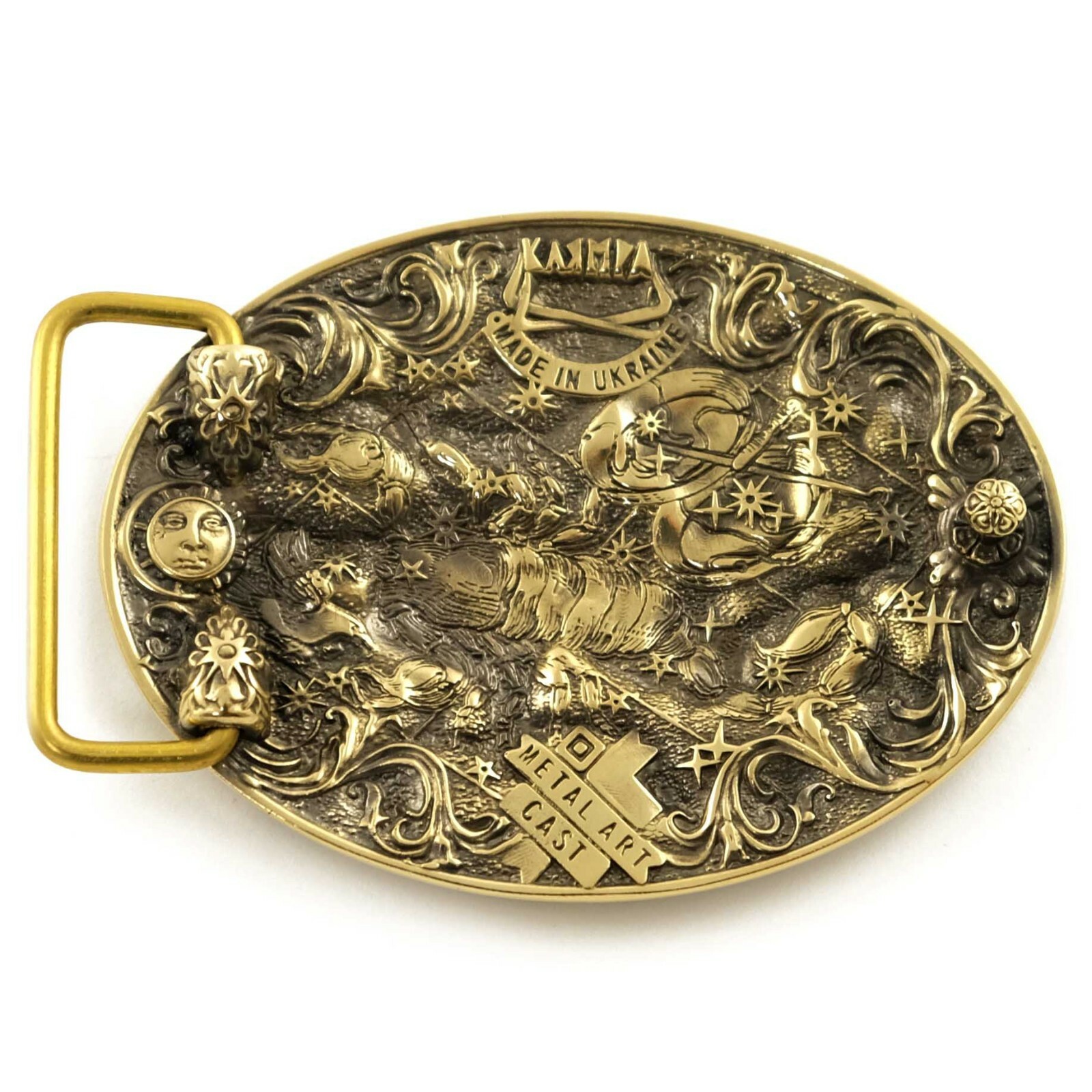 Sagittarius belt buckle, Horoscope Astrological Zodiac Sign brass belt buckle