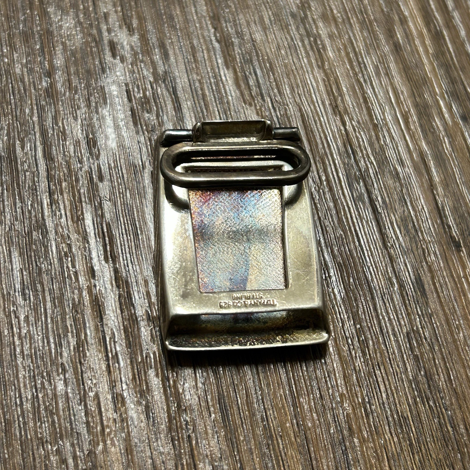 Tiffany & Co. Sterling Silver Belt Buckle Fits 1in w/ Box & Pouch