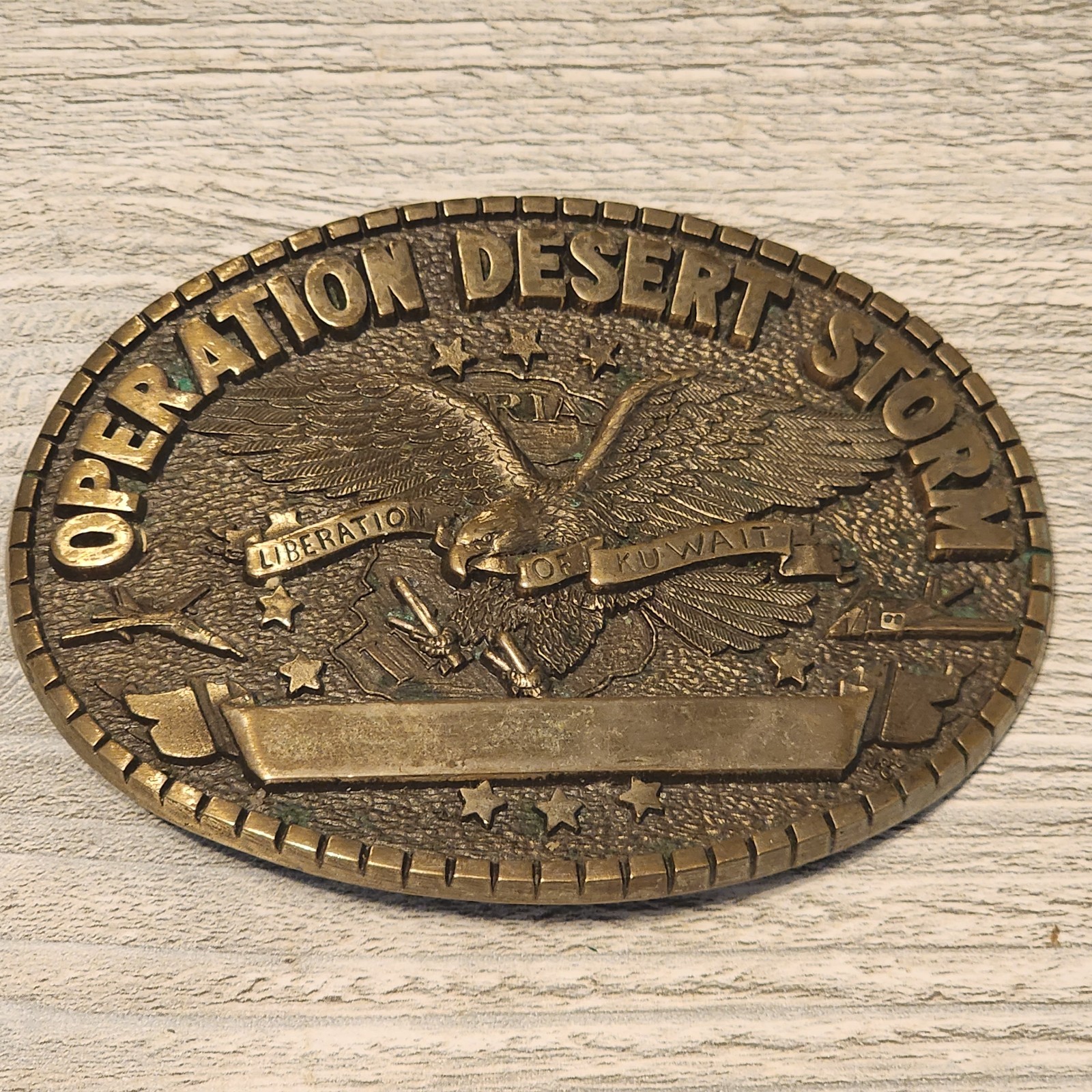 Choice – Vintage Belt Buckle; NRA; Operation Desert Storm; Vietnam; Hunting