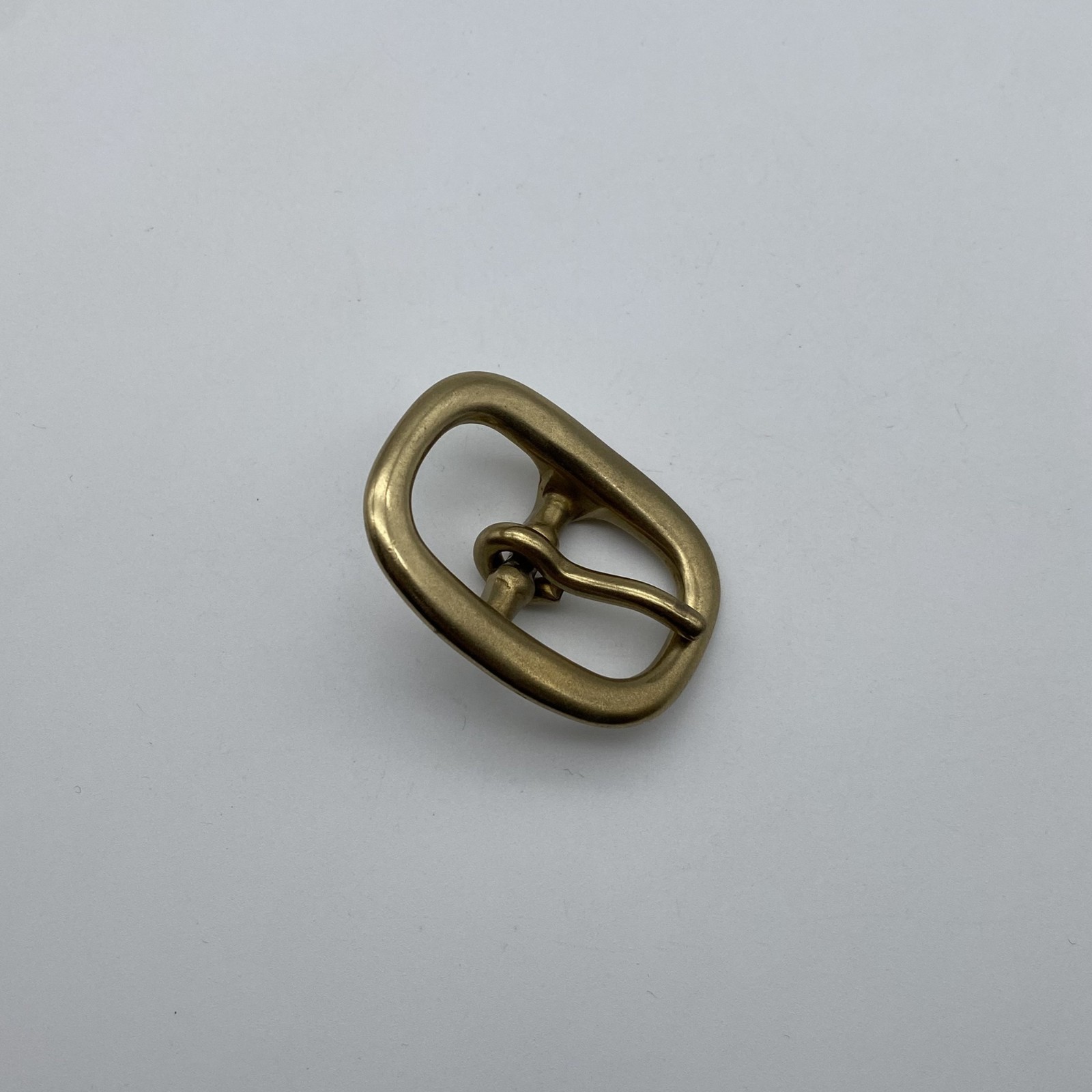 Solid Brass Oval Buckle Un Coated Leather Strap Buckle 20mm